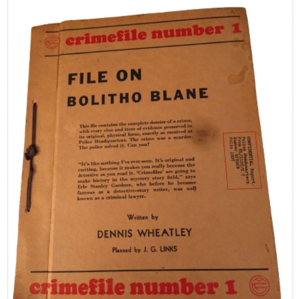 Vintage (1938) 'Crimefile Number 1 ~ File on Bolitho Blane' (Hardcover)